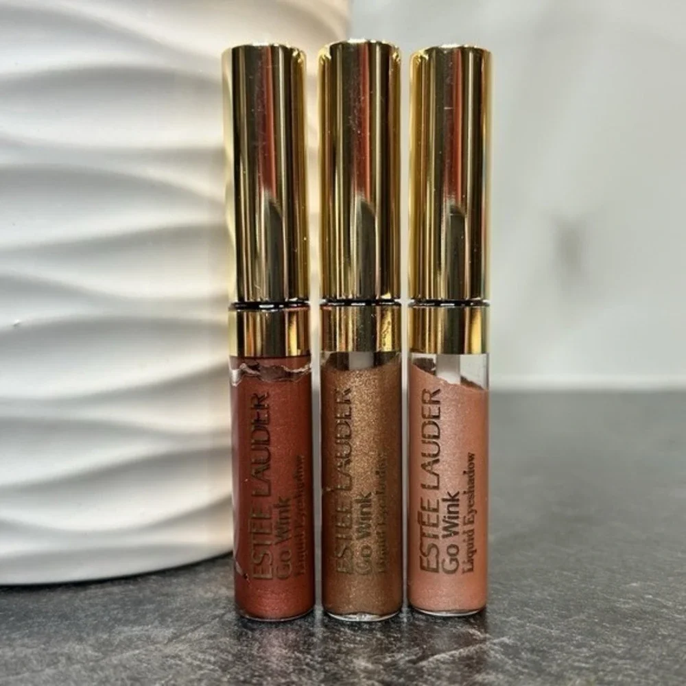 NEW Estee‎ Lauder Go Wink Liquid Eyeshadow Pink Wink, Brown Eye, Rockin Rose
